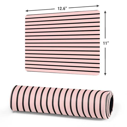 Pink and Black Stripes Gaming Mouse Pad